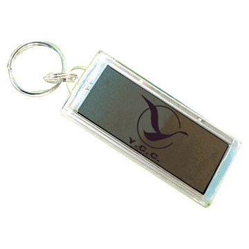  Waterproof Solar Powered Key Chain (Flashing LCD)