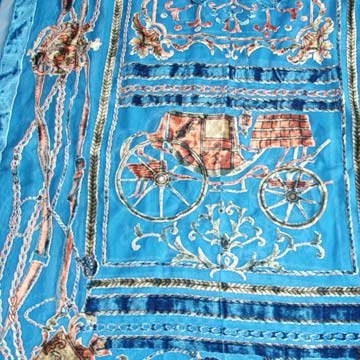  Silk Velvet Burn-Out Printed Scarf ( Silk Velvet Burn-Out Printed Scarf)