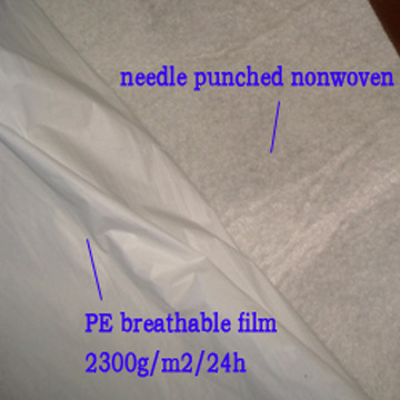  PE Breathable Membrane Coating Needle Punched Nonwoven (PE respirant Membrane de revêtement Non-tissé aiguilleté)