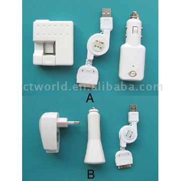  3 in 1 Charger for iPod (3 en 1 Chargeur pour iPod)
