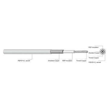  Shielded Copper FEP Wire with FEP (PVC) (Blindé Cuivre FEP Fil avec FEP (PVC))