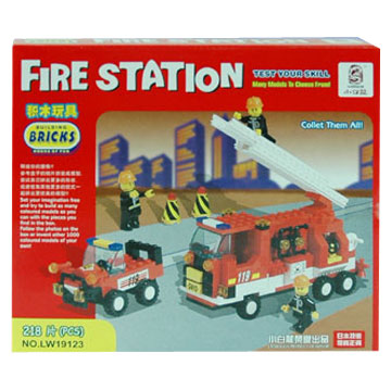  218pc Fire Station Brick Set