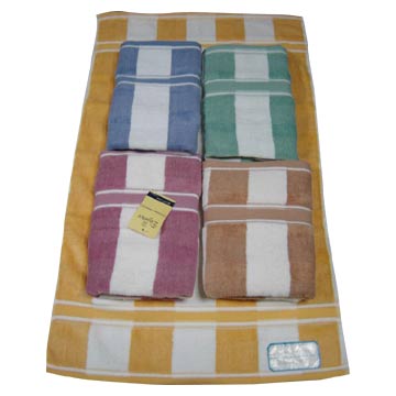  Dobby Stripe Velvet Cotton Towels With Both Side Hemming (Dobby Stripe velours de coton Serviettes With Both Side Hemming)