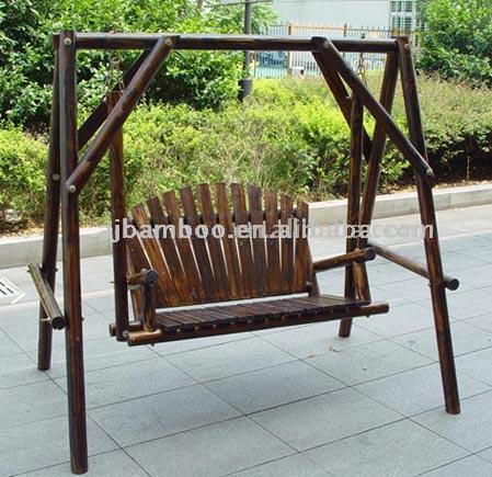 Wood Chairs on Wooden Swing                       Swing