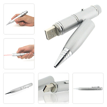  Flash Memory Pen with Laser Pointer (Flash Memory Pen avec pointeur laser)