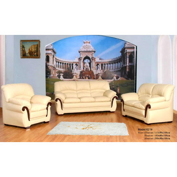  Contemporary Leather Sofa with Wooden Trim (Современные кожа диван с деревянной Trim)