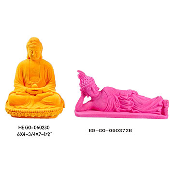  Colored Flock Buddha Decoration (Colored Flock Bouddha Décoration)