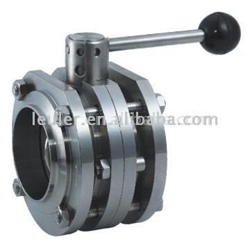  Sanitary Stainless Steel Three Pieces Butterfly Valve (Санитарно из нержавеющей стали Три пьесы Butterfly Valve)