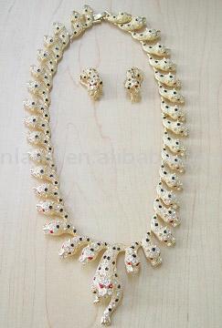  Fashion Leopard Necklace Set (Моды Leopard колье)