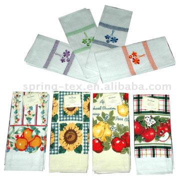  Velour Printed Kitchen Towel (Велюр Печатный кухонное полотенце)