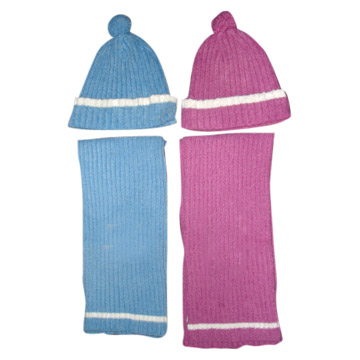  Ladies` Scarf and Hat