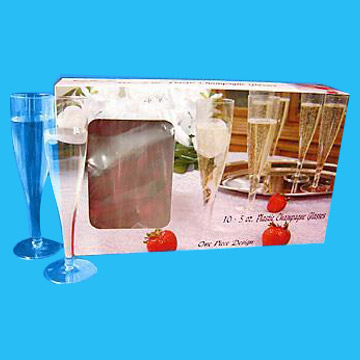  5oz. Plastic Disposable Fluted Champagne Glass (5oz. Одноразовых пластиковых Рифленый бокал шампанского)