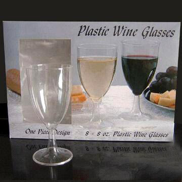  8oz. Plastic Disposable Wine Glass (8 oz Verre à vin en plastique jetables)