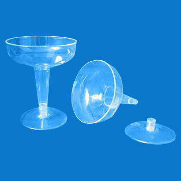  2pc 4oz. Plastic Champagne Glass Set (2шт 4oz. Пластиковые бокал шампанского Установить)