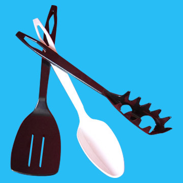  Nylon Spatula, Solid Spoon and Spaghetti Fork (Spatule nylon, Solid Spoon and Spaghetti Fork)