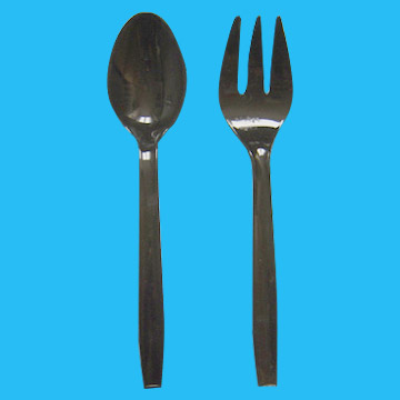  Plastic Serving Spoon and Fork (Plastique servant cuillère et une fourchette)