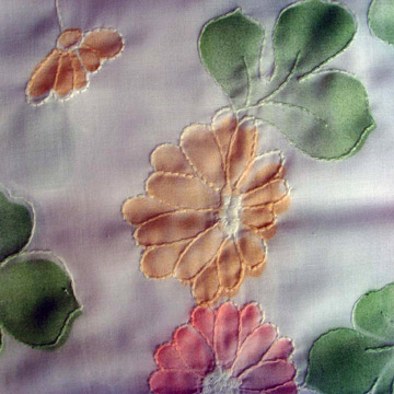  T/C Embroidery with Hand Spray Printing (T / C Stickerei mit Hand Spray Drucken)