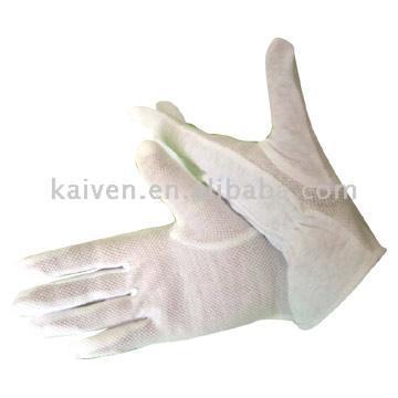  Cotton Gloves With Mini PVC Dotting