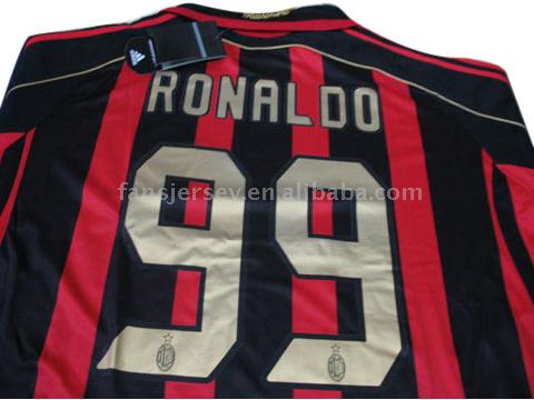  Ronaldo# 99 AC Milan Black Soccer Jersey (# 99 Роналдо Милан Черный Футбол-Джерси)