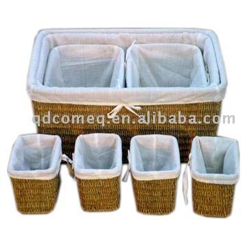  Sea Grass Storage Basket with White Liner (Set of 8) (Морская трава хранения корзины с белыми Liner (набор из 8))