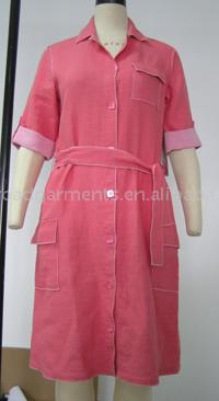  2 Toned Shirt Dress (2 Тонированные Рубашка платье)
