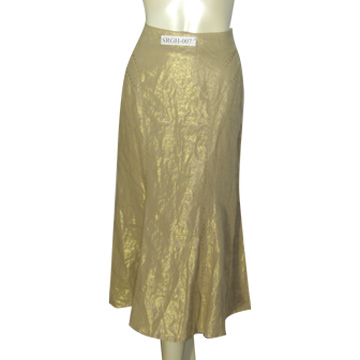  Linen Gold Foil Skirt ( Linen Gold Foil Skirt)