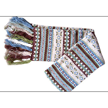 Mens` Jacquard Knit Scarf ( Mens` Jacquard Knit Scarf)