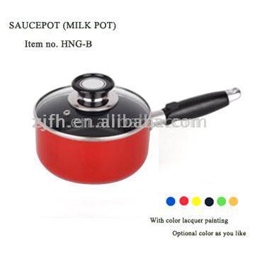  Saucepan with Color Lacquer Painting (Casserole avec la couleur de peinture laque)