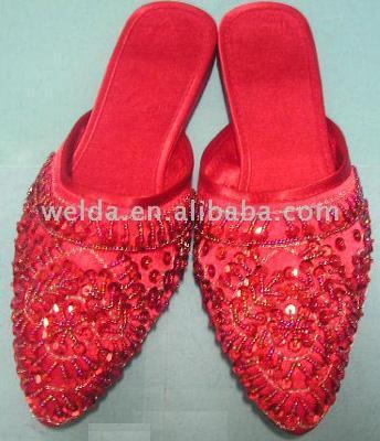  Satin Beaded Slipper ( Satin Beaded Slipper)