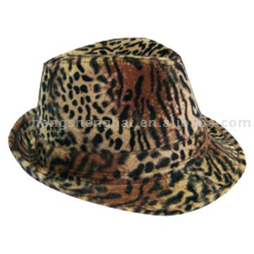  Vevet Leopard Pattern Fedora / Trilby (Vevet Leopardenmuster Fedora / Trilby)