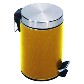  Round Step Bin with Leatherette Coated ( Round Step Bin with Leatherette Coated)