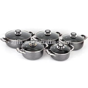  10pc Aluminum Non-Stick Cookware Set (10PC алюминиевый антипригарным покрытием Установить)