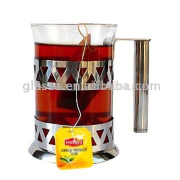  Stainless Steel and Glass Coffee / Tea Mug (Stainless Steel and Glass Coffee / Tea Mug)