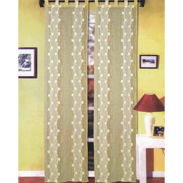  crush jacquard organza curtain