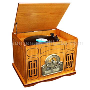  Nostalgia Wooden Turntable with Radio and CD Music Center (Ностальгия деревянные проигрыватель с радио и CD Музыкальный центр)