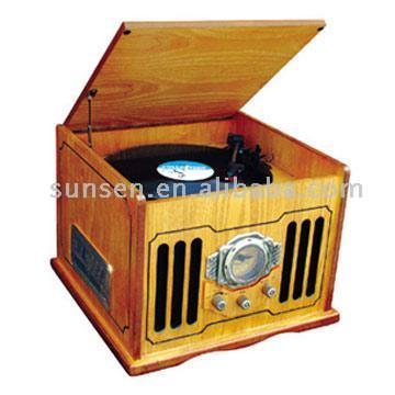  Classical Turntable with Radio, CD and Cassette