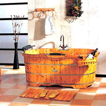  Wooden Bathtub