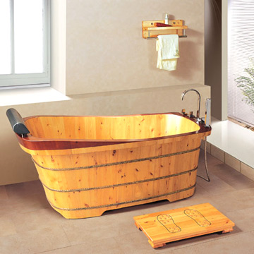  Wooden Bathtub
