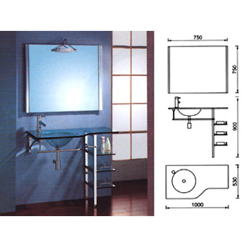  Glass Sanitary Cabinet (Стекло санитарно кабинет)