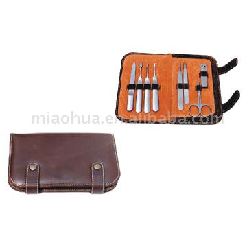  8pc Manicure Set with Imitation Leather Case (8PC ensemble de manucure avec Imitation Leather Case)