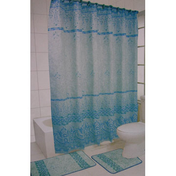  Printed Mat with Shower Curtain (Imprimé Mat avec rideau de douche)
