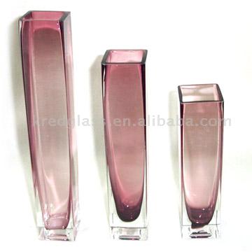 Pink Square Glass Vase (Pink площадь стеклянной вазе)