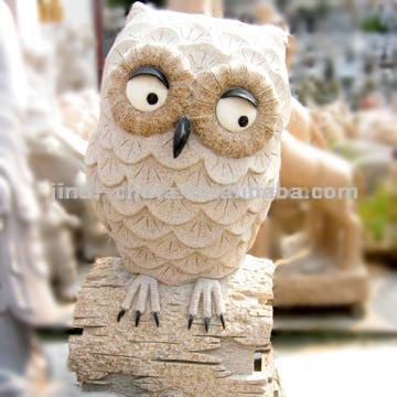 Stone Carved Owl Figurine (Stone Carved Owl Figurine)