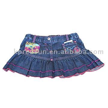  Girls` Jean Skirt ( Girls` Jean Skirt)