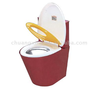  Color Stainless Steel Toilet (Farbe Edelstahl-WC)