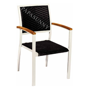  Resin Wicker & Teak Armchair (Смола плетеная & тика Кресло)