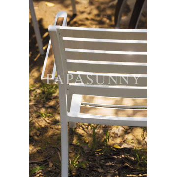  Aluminum & Teak Armchair ( Aluminum & Teak Armchair)