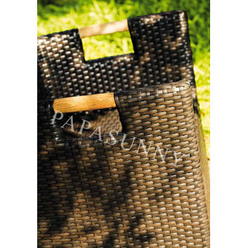  Resin Wicker & Teak Armchair (Смола плетеная & тика Кресло)