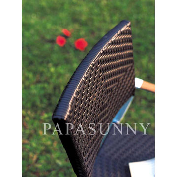  Resin Wicker & Teak Armchair