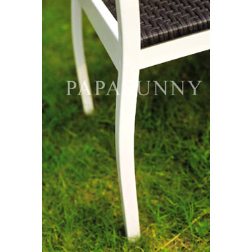  Resin Wicker & Teak Armchair